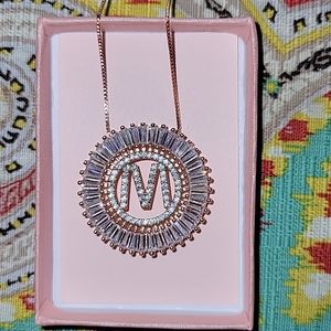 "M" initial necklace